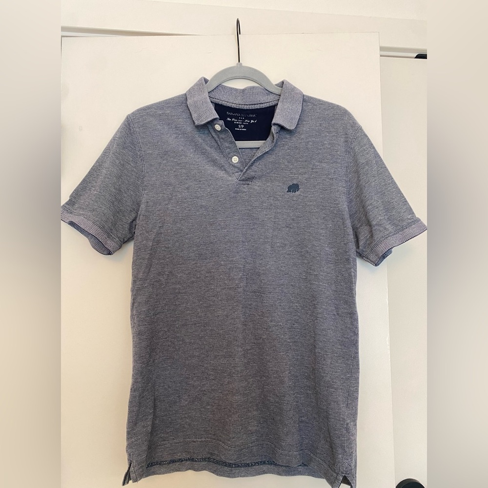 Banana Republic Men's Gray Polo With Logo